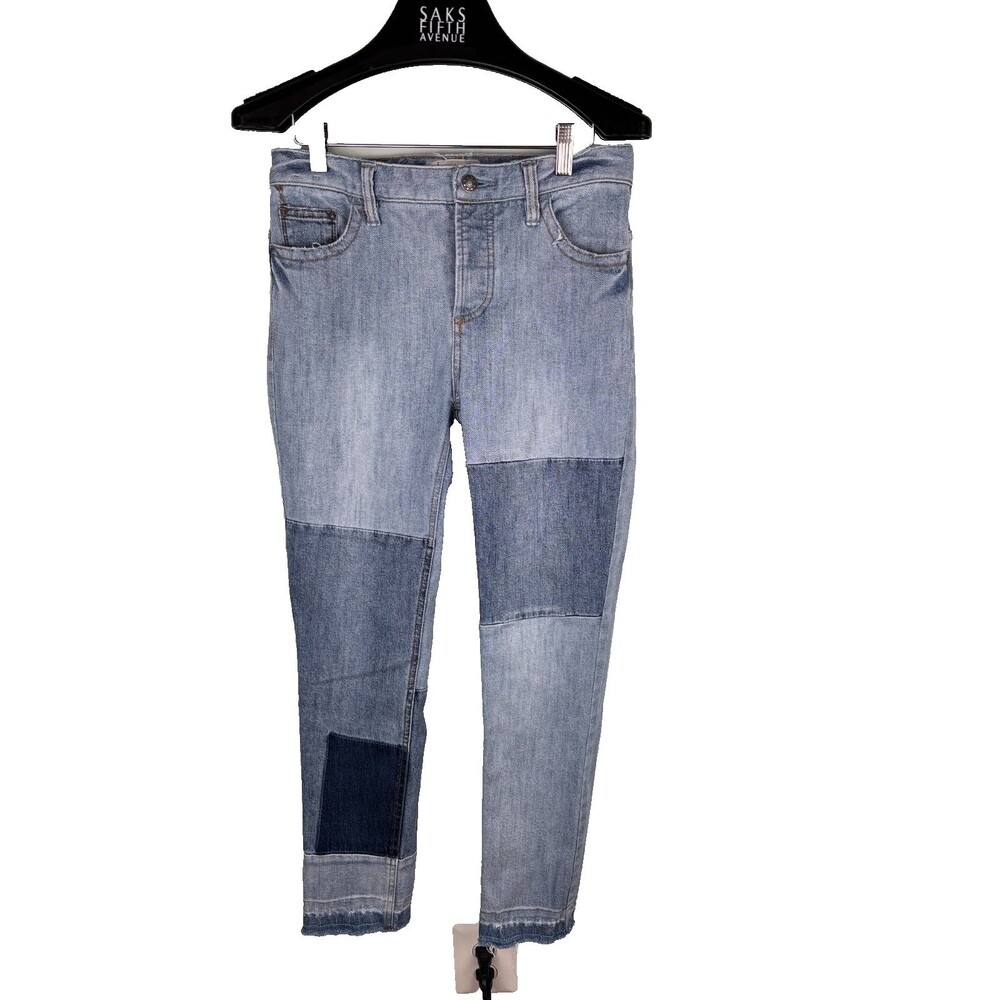 We The Free People Jeans Womens 29 Patchwork Button Fly Boho Chic